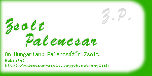 zsolt palencsar business card